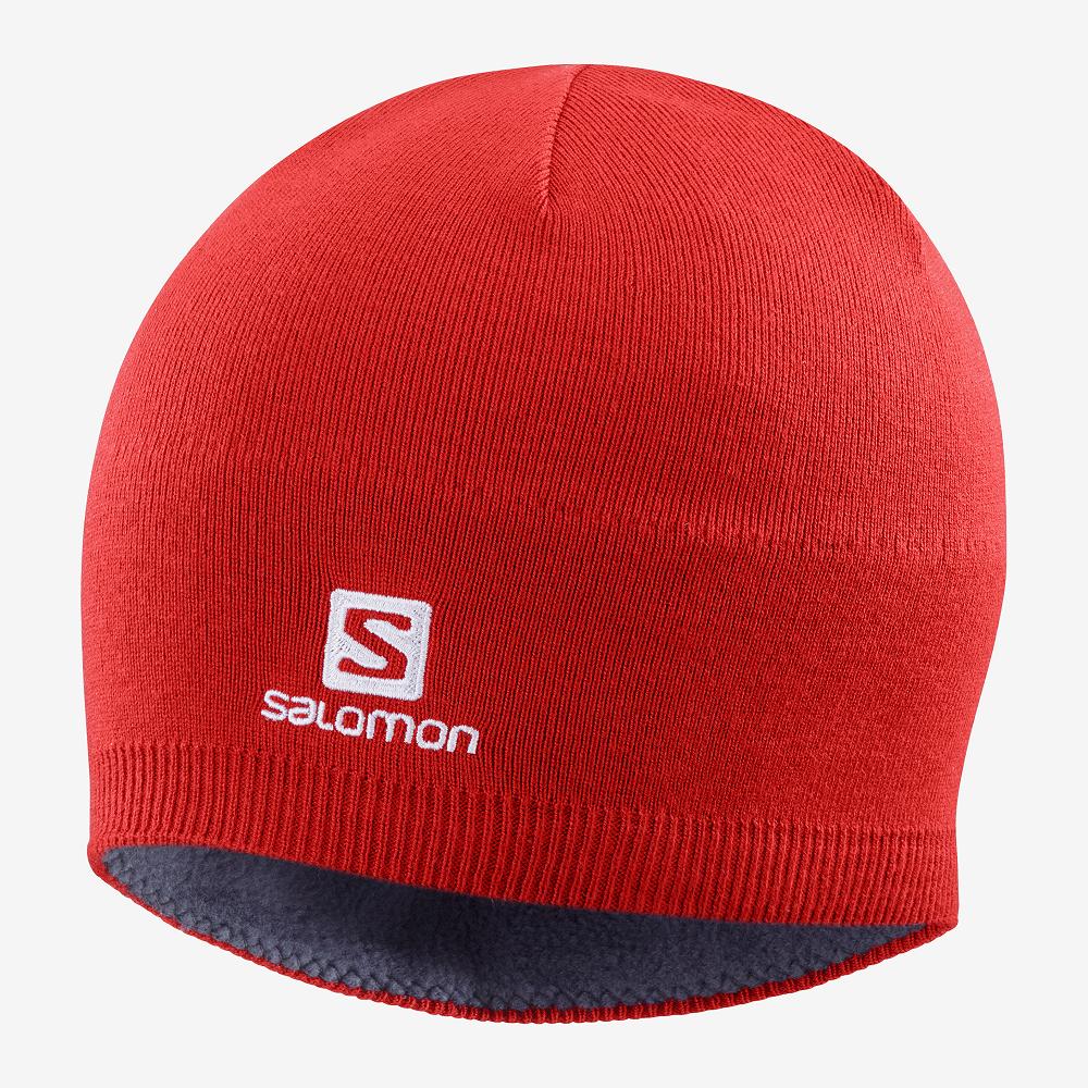 Bonnets Salomon Homme Rouge - Salomon RS WARM - France (8136-CLNDX)